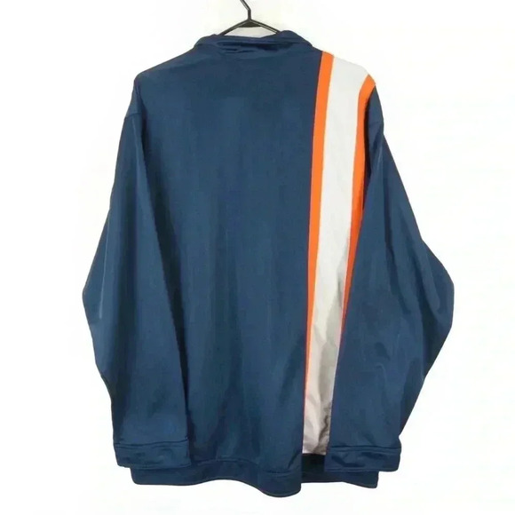 Vintage Y2K Nike Blue Orange White Stripe Satin Track Jacket - Picture 2 of 4